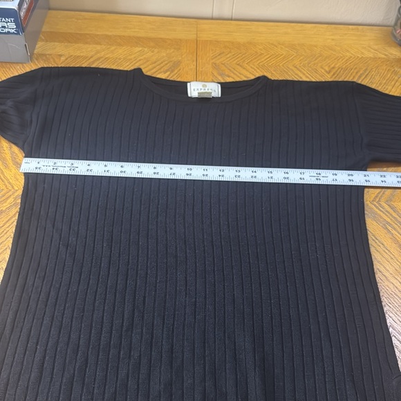 Black Ribbed Women's Top - Picture 3 of 15